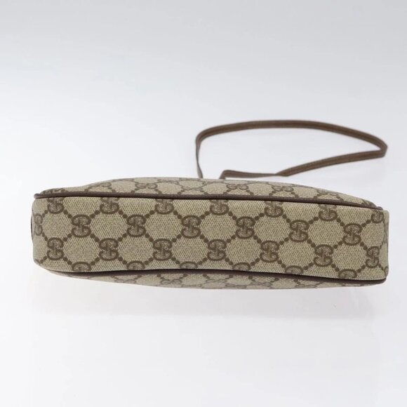 GUCCI GG Supreme Shoulder Bag PVC Beige Gold Auth - Picture 9 of 15